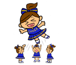Cheerleader Sticker Blue Uniform sticker #3532252