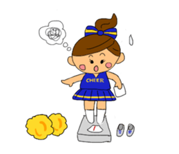 Cheerleader Sticker Blue Uniform sticker #3532254