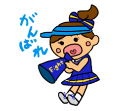 Cheerleader Sticker Blue Uniform sticker #3532255