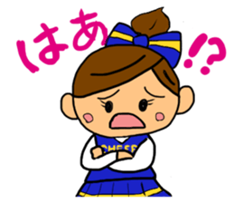 Cheerleader Sticker Blue Uniform sticker #3532256