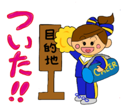 Cheerleader Sticker Blue Uniform sticker #3532259