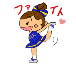Cheerleader Sticker Blue Uniform sticker #3532262