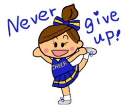 Cheerleader Sticker Blue Uniform sticker #3532263