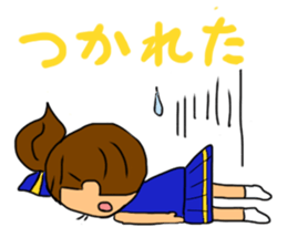 Cheerleader Sticker Blue Uniform sticker #3532264