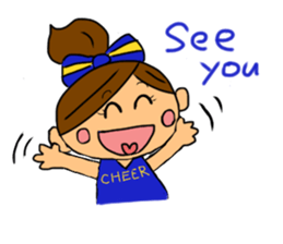 Cheerleader Sticker Blue Uniform sticker #3532265