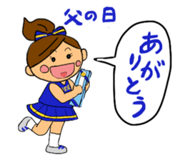 Cheerleader Sticker Blue Uniform sticker #3532269
