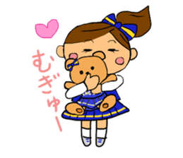 Cheerleader Sticker Blue Uniform sticker #3532270