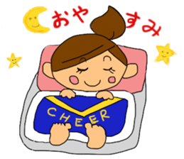 Cheerleader Sticker Blue Uniform sticker #3532273