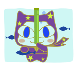 Cat ninja of Kira and sakura. sticker #3533001