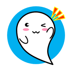 White ghost sticker