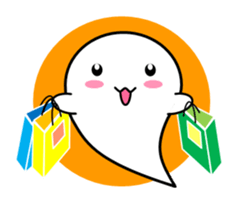 White ghost sticker sticker #3533278