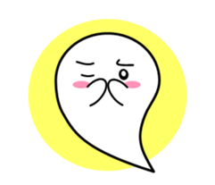 White ghost sticker sticker #3533281