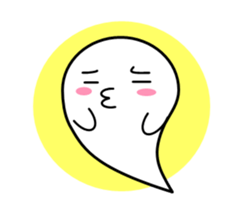 White ghost sticker sticker #3533282