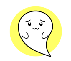 White ghost sticker sticker #3533283
