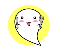 White ghost sticker sticker #3533284