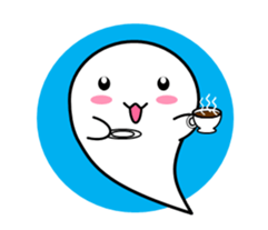 White ghost sticker sticker #3533286