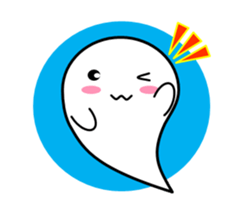 White ghost sticker sticker #3533287