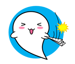 White ghost sticker sticker #3533288