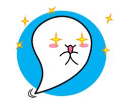 White ghost sticker sticker #3533289