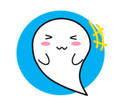 White ghost sticker sticker #3533290