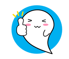 White ghost sticker sticker #3533292