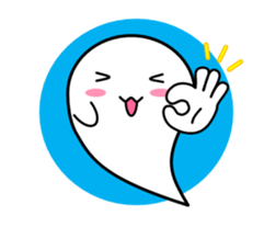 White ghost sticker sticker #3533293