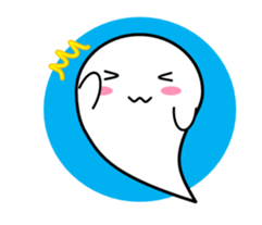 White ghost sticker sticker #3533294