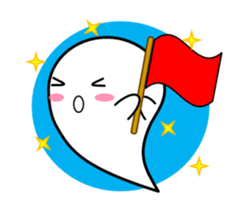 White ghost sticker sticker #3533295