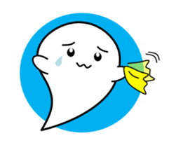White ghost sticker sticker #3533297