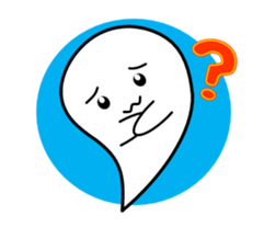 White ghost sticker sticker #3533299