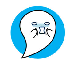 White ghost sticker sticker #3533302
