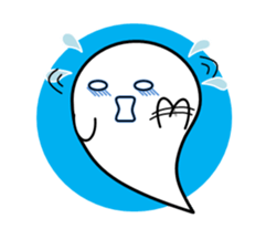 White ghost sticker sticker #3533303