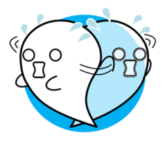White ghost sticker sticker #3533305