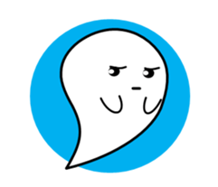 White ghost sticker sticker #3533308