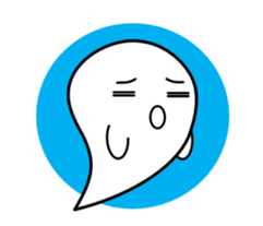White ghost sticker sticker #3533309