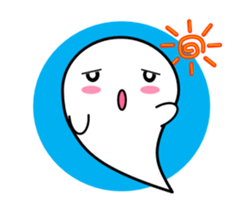 White ghost sticker sticker #3533312