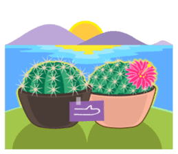 Melo & Mona Cactus sticker #3536117