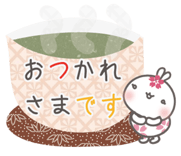 Sakura the rabbit washi pattern sticker #3536725