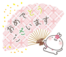 Sakura the rabbit washi pattern sticker #3536732