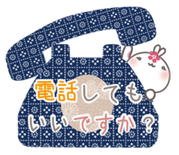 Sakura the rabbit washi pattern sticker #3536733