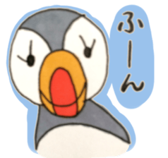 The Puffin and Alces alces sticker #3536876