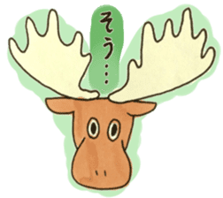 The Puffin and Alces alces sticker #3536877