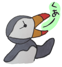 The Puffin and Alces alces sticker #3536879