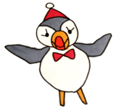 The Puffin and Alces alces sticker #3536882