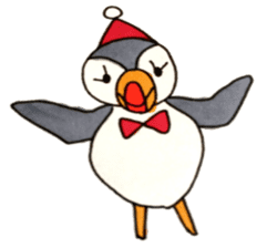 The Puffin and Alces alces sticker #3536882