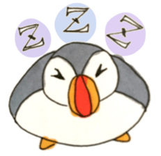 The Puffin and Alces alces sticker #3536885