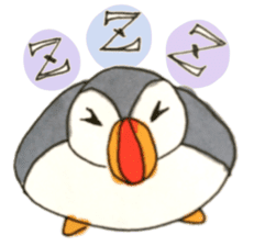 The Puffin and Alces alces sticker #3536885