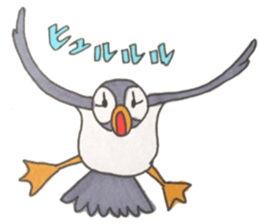 The Puffin and Alces alces sticker #3536887