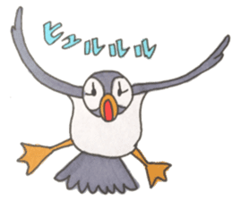 The Puffin and Alces alces sticker #3536887