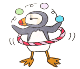 The Puffin and Alces alces sticker #3536889